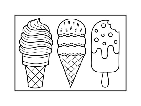 Раскраска мороженое
