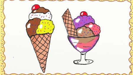 Нарисовать мороженое