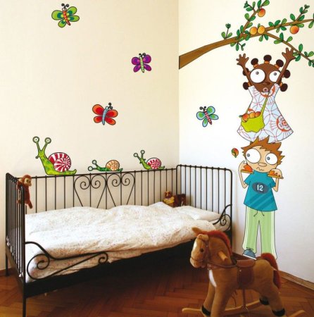 Рисунки на стене в детской комнате на стене (55 фото)