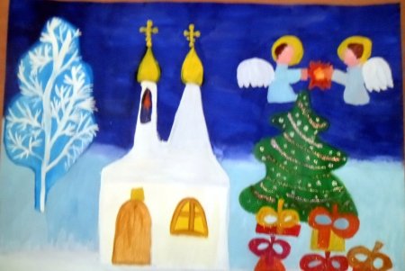 Рисование на тему Рождество