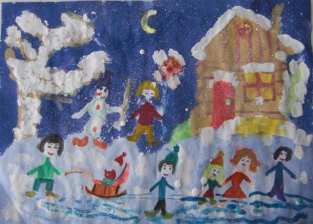 Рождество детские рисунки