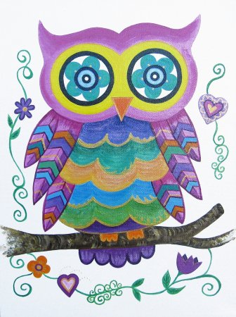 Филин рисунок