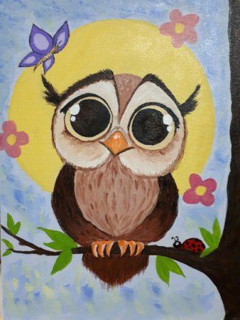 Рисование с детьми Совята