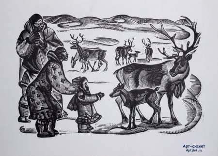 Рисунки народов севера Ханты и манси