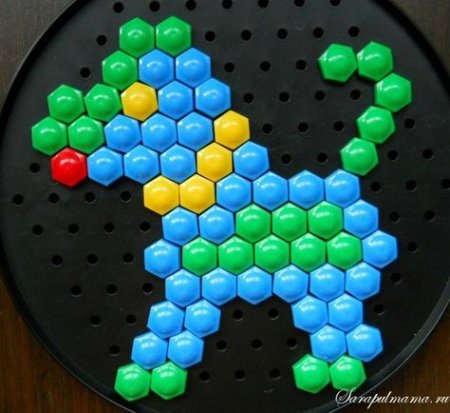 Цветок из мозаики детской