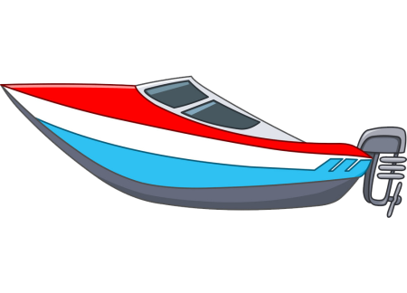 Лодка сбоку вектор