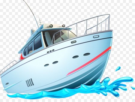 Катер мультяшный