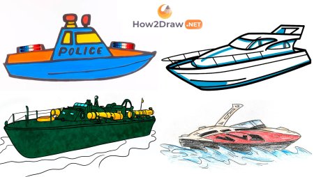 Катер рисунок