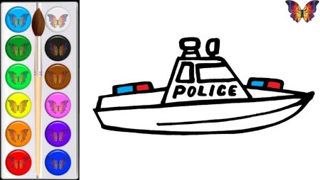 Катер раскраска для детей