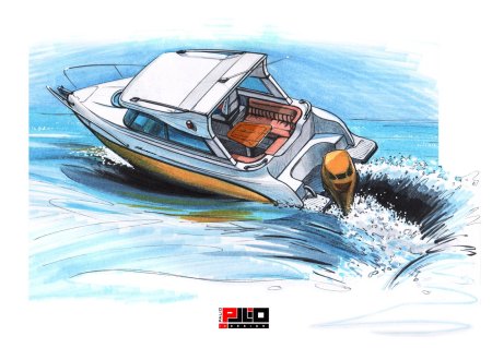 Картина катер для детей