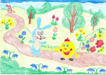 Колобок рисунок 1 класс