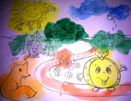 Рисование Колобок