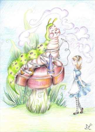 Рисунок к сказке Алиса в стране чудес
