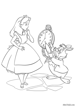 Рисунок к сказке Алиса в стране чудес