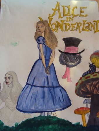 Алиса в стране чудес рисунки детей
