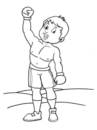 Раскраска спортсмены для детей