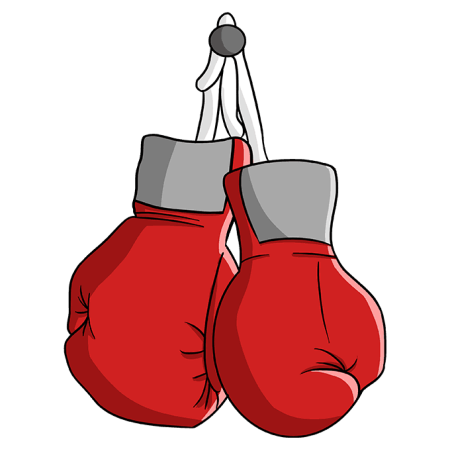 Бокс перчатка рисованная
