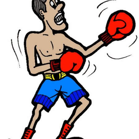 Боксер нарисованный мультяшный