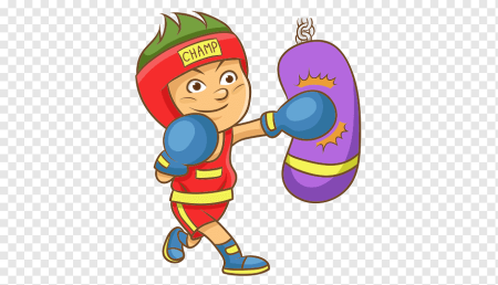 Мультяшный мальчик боксер