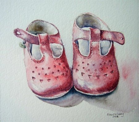 Ботинки акварелью
