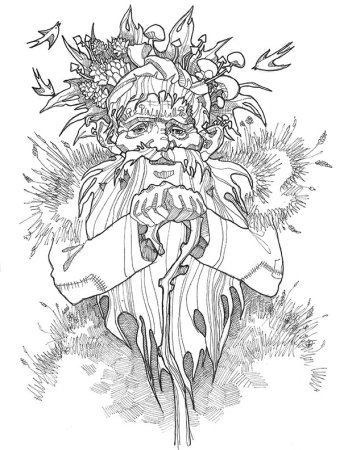 Леший раскраска