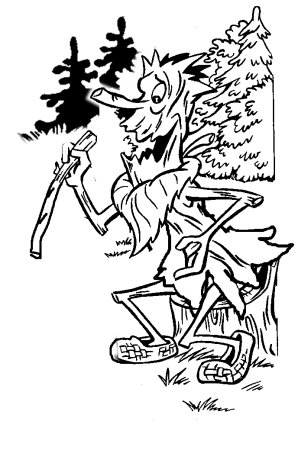 Леший раскраска