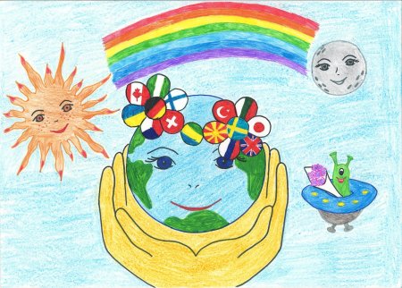 Детские рисунки о мире и дружбе (53 фото)