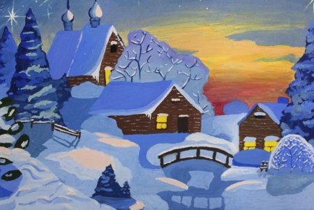 Зимний вечер Чайковский рисунок