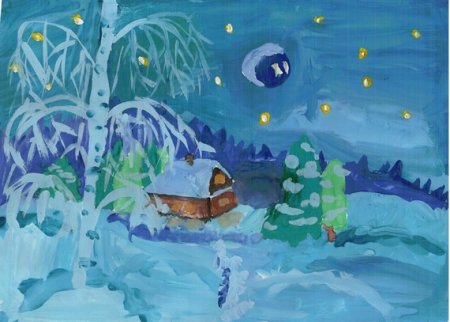 Иван Саввич Никитин зима в деревне