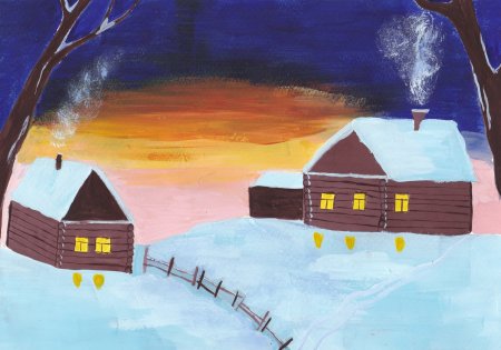 Рисунок к стихотворению встреча зимы