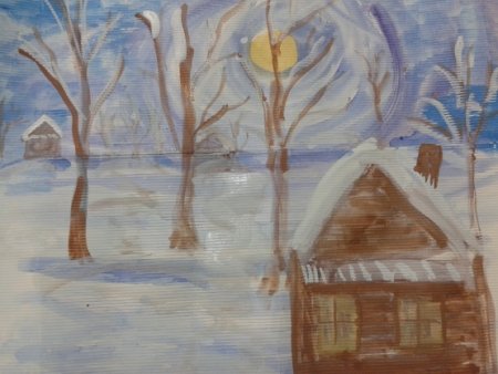 Зимние рисунки для срисовки