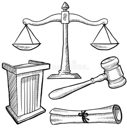Судебный молоток раскраска
