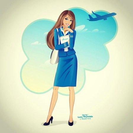 Нарисовать стюардессу