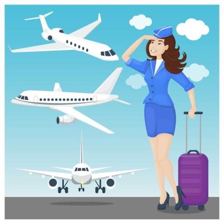 Нарисовать стюардессу