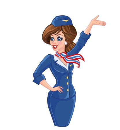 Стюардесса мультяшная
