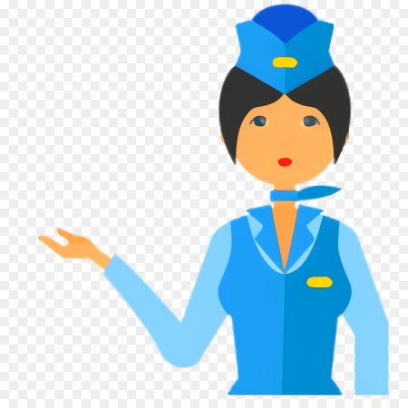 Стюардесса в векторной графике