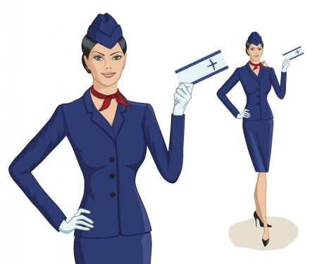 Нарисовать стюардессу