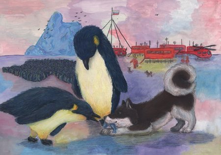 Пейзаж с пингвинами