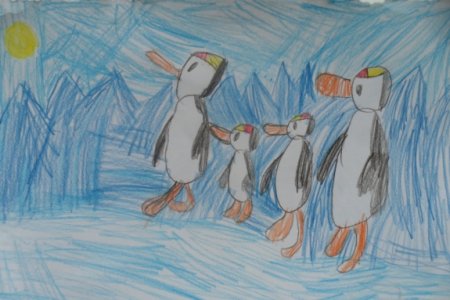 Антарктида детские рисунки