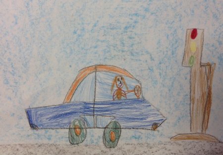 Мама за рулем рисунок