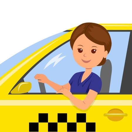 Водитель за рулем вектор