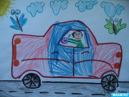 Рисунок моя мама водитель на конкурс