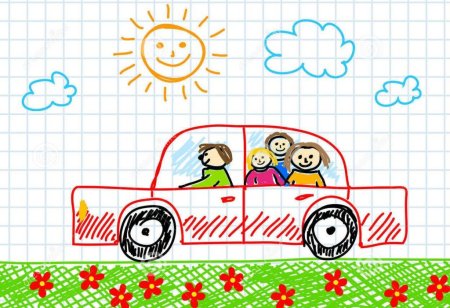 Рисунок ко Дню автомобилиста для детей
