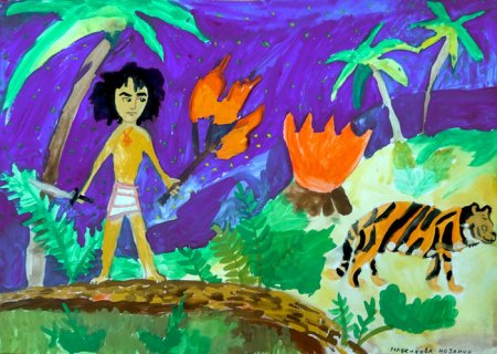 Маугли рисунок