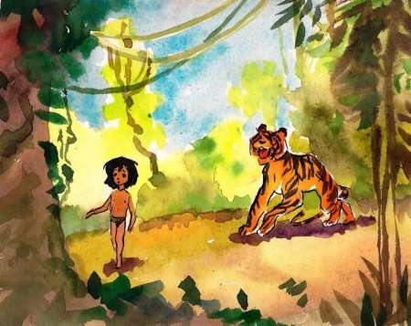 Детские рисунки Маугли