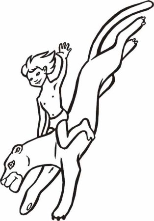 Киплинг Маугли раскраска