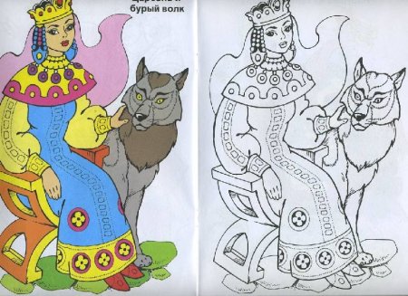 У Лукоморья дуб зеленый раскраска