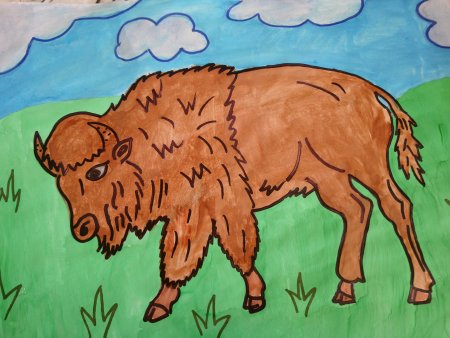 Рисование зубра