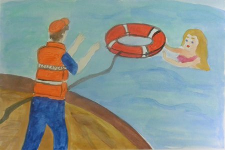Рисунок на тему безопасность на воде