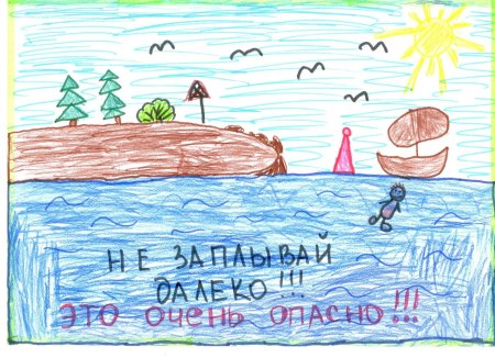 Плакат безопасность на воде рисунок